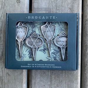 NEW Brocante  Set of 4 Cheese Markers Dairy Free/ Gluten Free